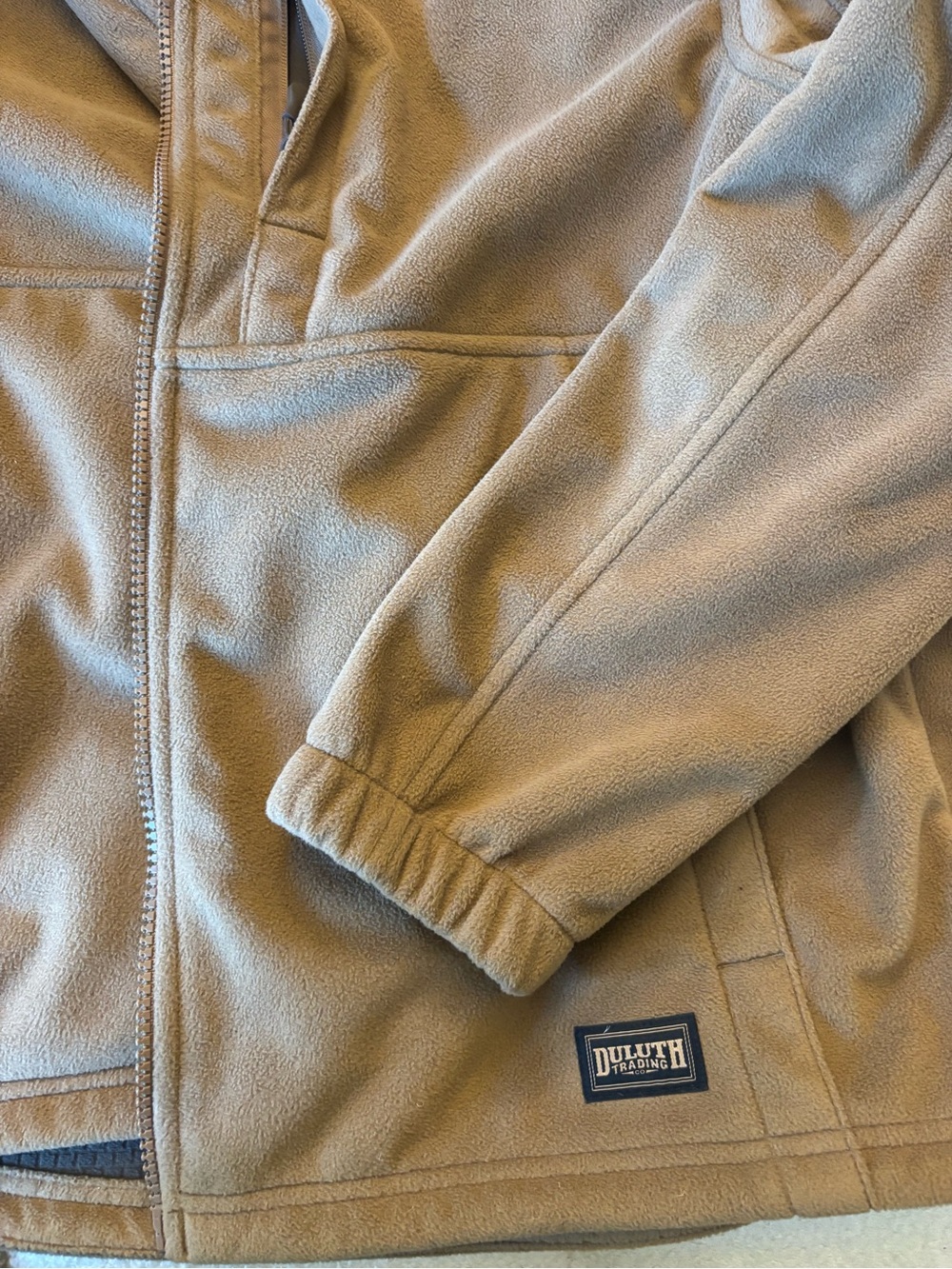 Duluth Trading Co Shoreman's Full Zip Fleece Jacket Brown Men's Large L Regular - Picture 7 of 10